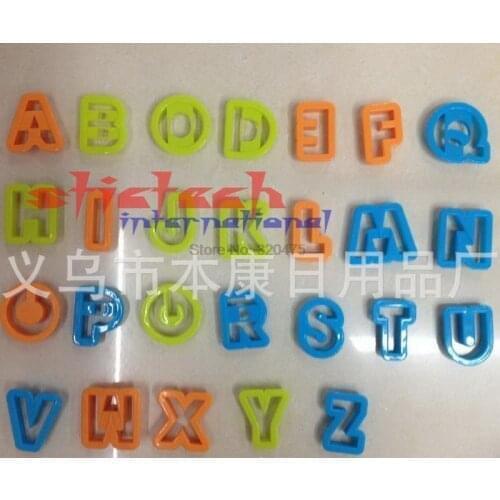 By dhl or ems 100 sets 36pc Number English Letter Font Alphabet Cookie Cutter Number Cutter Cake Tool Decorating Mold
