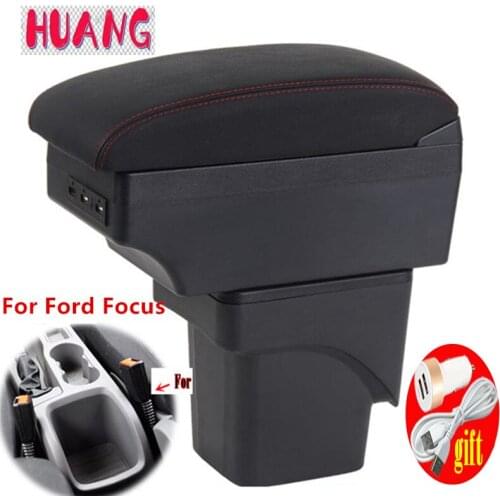 For Ford Focus 2 mk2 armrest box car accessories Ford Focus 2 Car Armrest box nterior Retrofit parts Center Storage box USB