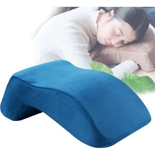 Slow Rebound Pressure Nap Pillow, Nap Sleeping Pillow Cushion Memory Foam Arched Arm Pillow, Prevent Hand Numb Anti Pressure