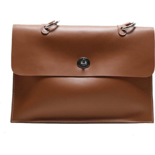 Premium Sense Bag Female Leather Briefcase Computer Soft Leather Bag 2021 Large-capacity Commuter Business Shoulder Diagonal Bag