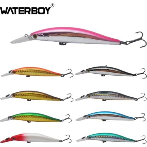 WATERBOY 9 Colors Minnows Fishing Lure 9cm 9g Crankbaits Fishing Wobblers For Pike Lures Jerkbait Hard Baits Artificial Fish