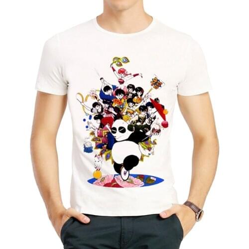 Ranma 1/2 Cosplay T-shirt Japanese Anime Ranma Nibun-no-Ichi Summer T Shirt Ranma Printed Cartoon Top Tee tshirt Cosplay Costume