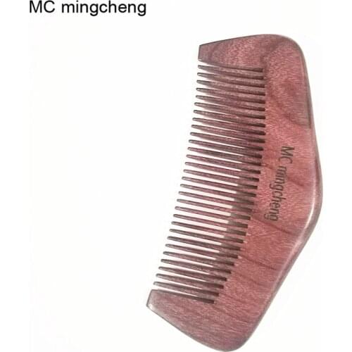 MC Violet Wood Beard Comb Lice Afro Comb Mini Massage Wooden Hair Combs Hairbrush No Static Health Care Comb For Hairdressers
