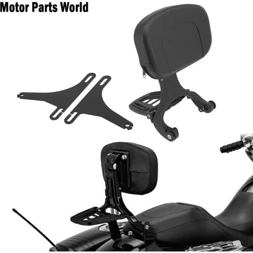 Motorcycle Adjustable Fixed Mount&Driver Passenger Backrest For Harley Softail FLSTC Heritage Sportster XL Touring Street Glide