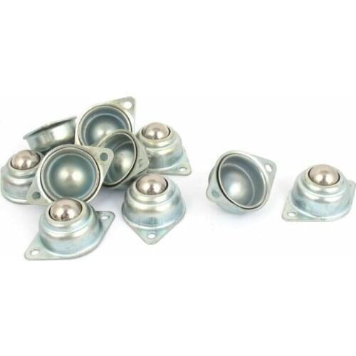 10pcs Metal Steel Swivel Ball Caster Wheel Car Robot Universal Eye Round Wheel For Machinery Trolleys Furniture Hardware