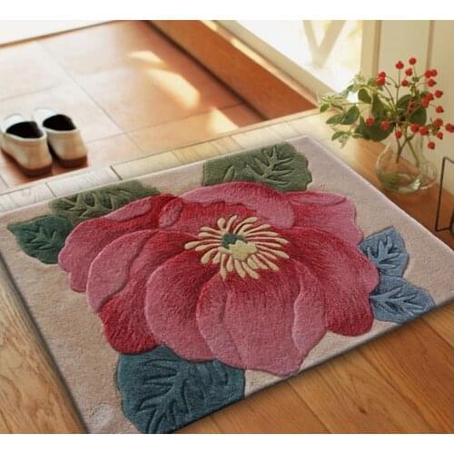 Flowers on Wool carpets for corridor parlor bedroom Large size Classical Entrance Mat rugs decoration floor rug Floral carpet