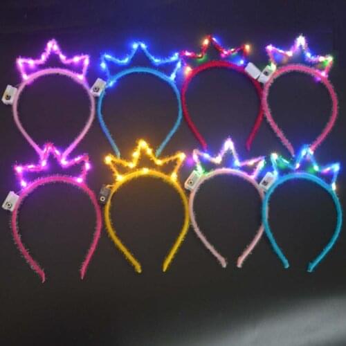 NEW WOMEN GIRL TIARA CROWN GLOWING LIGHT HEADBANDS CHRISTMAS VALENTINES DAY EASTER WEDDING BIRTHDAY PARTU DECORATION