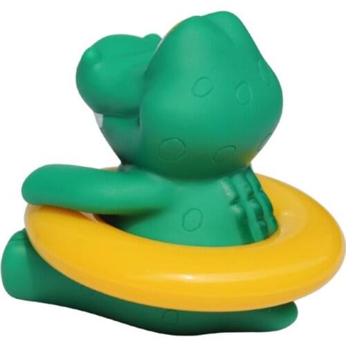 T5EC Baby Bath Water Thermometer Celsius Bathing Toys Green Crocodile for New Born Infant Lovely Shape Floating Toy Safety