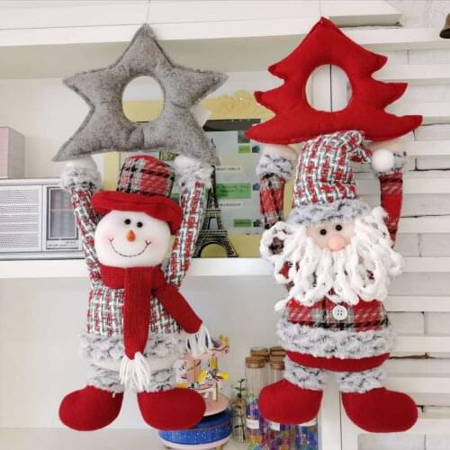 Santa Snowman Door Decoration Christmas New Year Supplies Pendant Window Ornaments Christmas Gifts Ornaments Decor