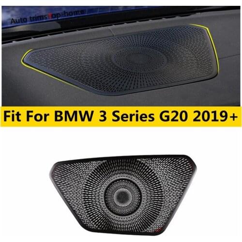 Yimaautotrims Center Stereo Speaker Audio Loudspeaker Sound Cover Trim Interior Refit Kit For BMW 3 Series G20 2019 2020 2021
