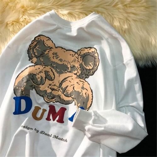 Long Sleeved Sweatshirt Womens 2021 New Spring And Autumn Loose Korean Printed Round Neck Letter Top Wn