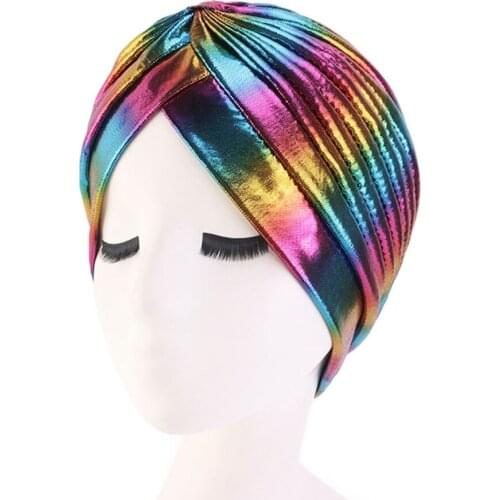 Women Colorful Turban Beautiful Hair Cover Bonnet Breathable Headwrap