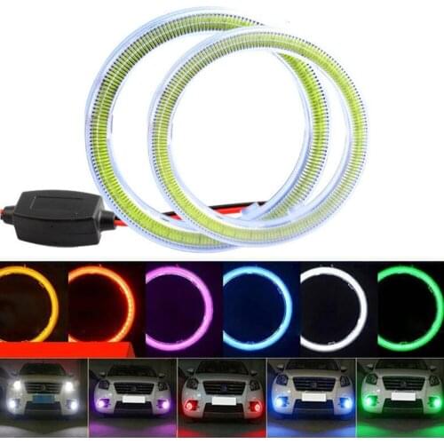 1Pc COB Halo Rings Led Angel Eyes Headlight for Car Auto Moto Moped Scooter Motorcycle DC9-14V Daytime Running Light Fog Light