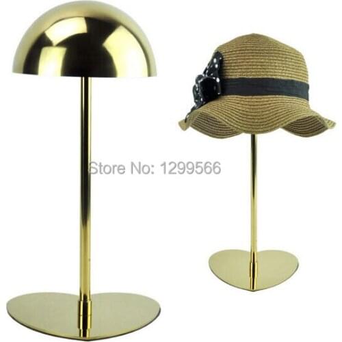 2pcs Free shipping High grade creative Loving shape Stainless Steel Hat display stand cap showing stand hat display holder rack