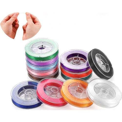 50m/roll 13 Colors Elastic Crystal Cord Thread Beading Rope For DIY Braided Bracelet Necklace Jewelry Finding Making Accessories