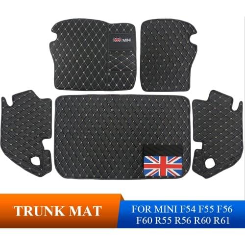 6Pcs/5Pcs Car Trunk Mat For BMW MINI ONE Cooper F54 F55 F56 F60 R55 R60 JCW COUNTRYMAN CLUBMAN HATCHBACK Interior CarAccessories