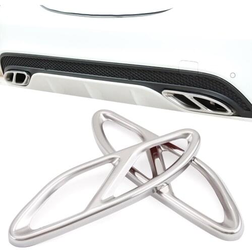Car styling For Mercedes Benz C-Class Sedan W205 C200 C180 C300 2015-2017 E-Class AMG Stainless steel Exhause air filter Cover