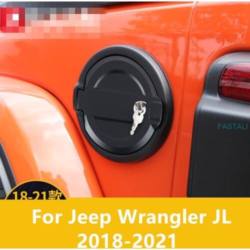 For Jeep Wrangler JL 2018-2021 Fuel tank cover modification parts fuel tank outer protective cover with lock anti-theft