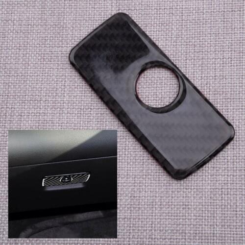CITALL Co-pilot Storage Box Handle Cover Sticker Fit for Chevrolet Camaro 2010 2011 2012 2013 2014 2015 Black Carbon Fiber