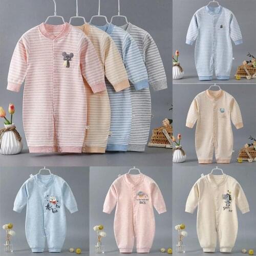 2020 Infant Clothes Autumn NewBorn Baby Rompers Striped Clothing Costumes Cartoon Funny Kids Jumpsuit New Born Boys Clothes