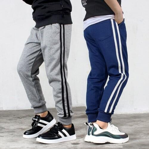 DIIMUU 5-13 Years Fashion Spring Autumn Boy Pants Korean Style Cotton Sport Pants Kids Long Trousers Children Leisure Trousers