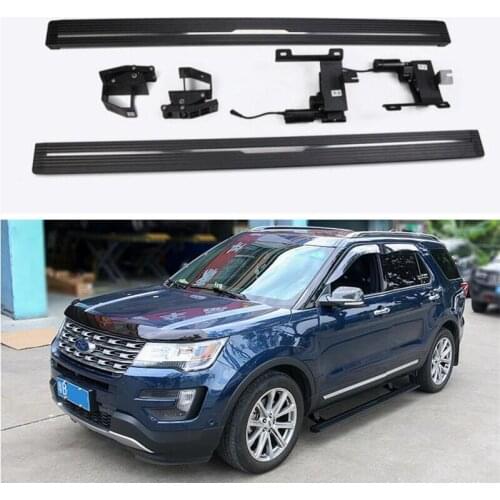Electric Motor Automatic Switch Closed Running Boards For Ford Explorer 2013-2019 Side Step Bar Pedals Nerf Bars