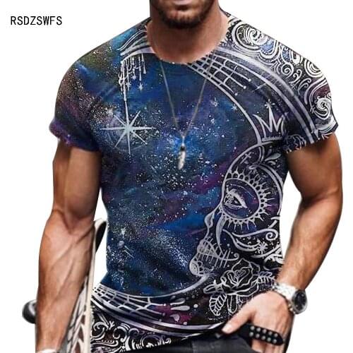 Vintage Oversized 3D Print T Shirt Men Summer Harajuku Ethnic Style Short Sleeve Tees Funny Pattern Oversize Streetwear Clothes
