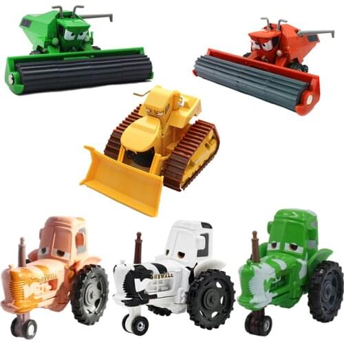 1:55 Disney Pixar Cars 3 2 Frank And Tractor Lightning McQueen Mater Jackson Storm Ramirez Diecast Toys Car Kid Christmas Gift