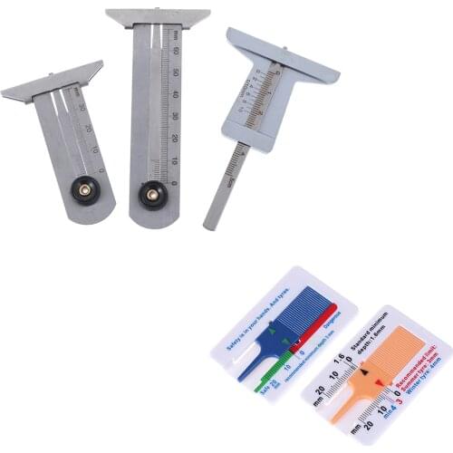 0-30mm,0-50mm,0-60mm Car Tyre Tire Tread Vernier Depth Gauge Stainless Steel Meter Ruler Caliper Measuring Tool Moto Truck