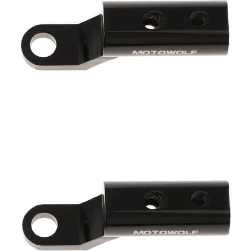 22mm 7/8" Motorcycle Handlebar Rearview Mirrors Adapter 2pcs Bracket - Black