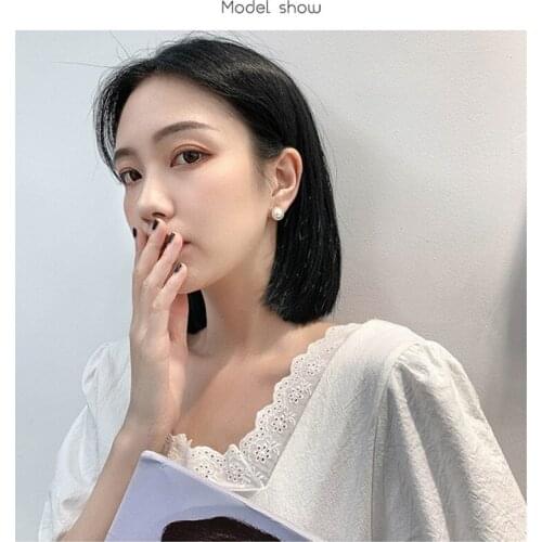 Wholesale Baroque Pearl Retro Jewelry temperament French style Earring For women feature simple Jewelry namour charm Gift