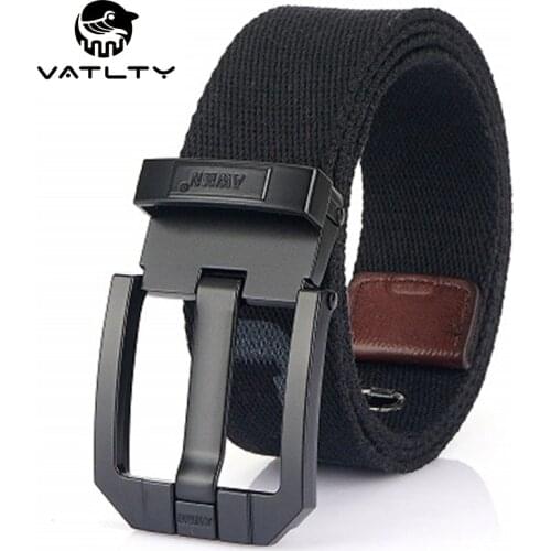 2021 Fashion 4CM Canvas Belt Men Hard Alloy Buckle Soft Strong High Quality Natural Canvas Jeans Black Belt Hiking Accessories