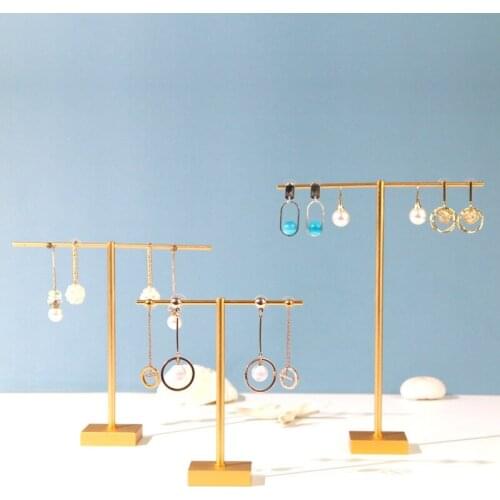 Fashion T-Bar Jewelry Display Rack Stand Holder Earrings Hanging Organizer Jewelry Display Stand