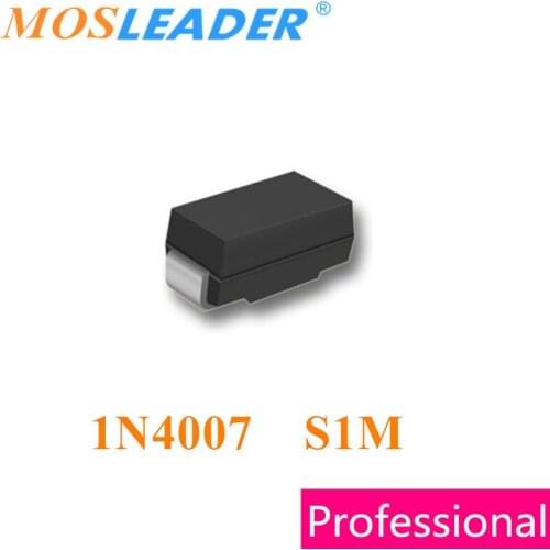 Mosleader 1N4007 S1M 2000PCS SMA DO214AC 1A 1KV Made in China High quality