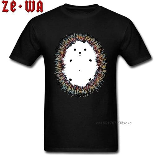 Hedgehog Animal Art Tops Men T-Shirt Ostern Day O-Neck 100% Cotton Mens T Shirt Casual Tee Shirts On Sale Drop Shipping