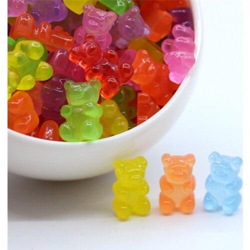 10Pcs Simulated Bear Candy Polymer Slime Box Toy For Children Charms Lizun Modeling Clay DIY Kit Accessories Kids Plasticin Gift