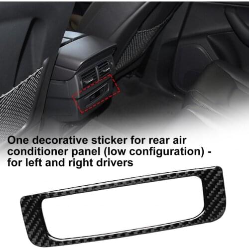 Air Conditioning Panel Trim Carbon Fiber Decal Interior Sticker for Audi Q7 SQ7 4M 2016 2017 2018 2019