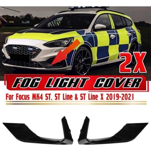 A Pair Car Front Fog Light Cover Fog Lamp Cover Trim for Ford Focus MK4 ST ST Line & ST Line X 2019-2021