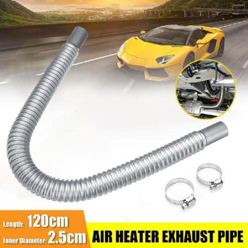 120cm Parking Air Heater Fuel Tank Exhaust Pipe Tank Exhaust Stainless Steel Pipe Diesel Gas Vent Hose Diesels Heater