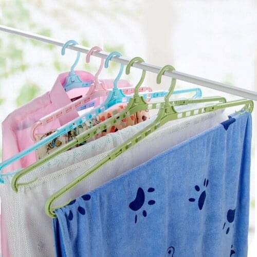 Durable Retractable Non-slip Clothes Hanger Adult Wet And Dry Clothes Drying Racks Bathroom Home Hanger Clothes Organizer 42cm