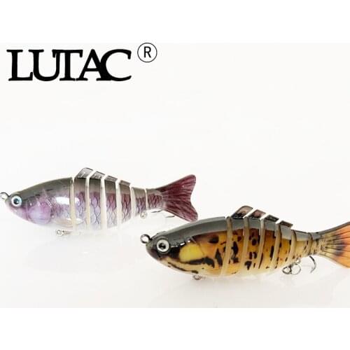 LUTAC 5 PCS / Lot Wobblers Fishing Lures Artificial Multi Jointed Sections Artificial Hard Bait Trolling Pike Carp Fishing Tools