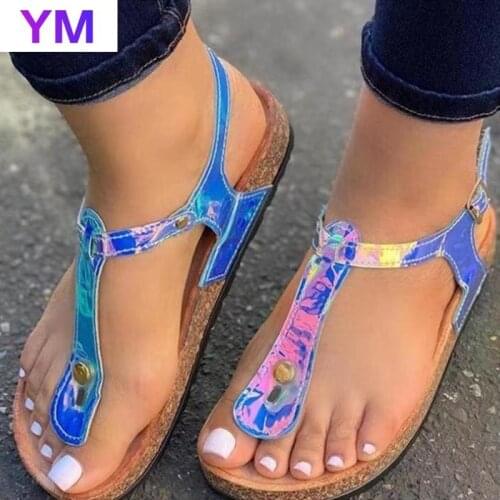 Outdoor Women Sandals 2021 Summer Beach Flip-flop Sandals Green Fashion Gladiator Sandals Women Flats Casual Sandalias De Mujer