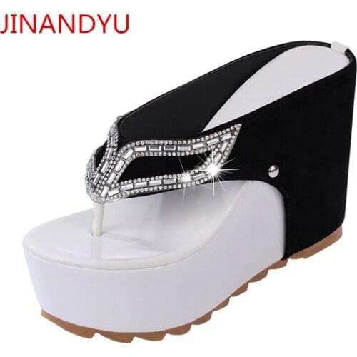 Platform Flip Flops Wedges Shoes Women Sandals Casual High Heels for Woman Summer Slippers Purple Black Heels Womens Sandals