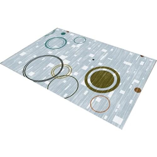 Modern Casual Simple Carpet Geometric Pattern Printing Indoor Living Room Carpet Bedroom Bedside Doormat