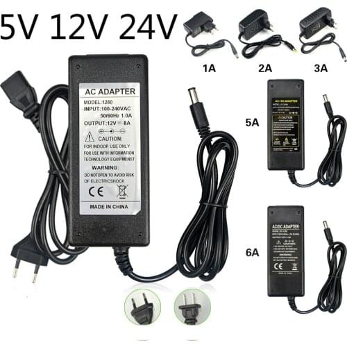 Lighting Transformer AC 110v-220v To DC 12v 5V 24V Driver Power Supply Adapter 1A 2A 3A 5A for LED Strip Switch Driver Lighting