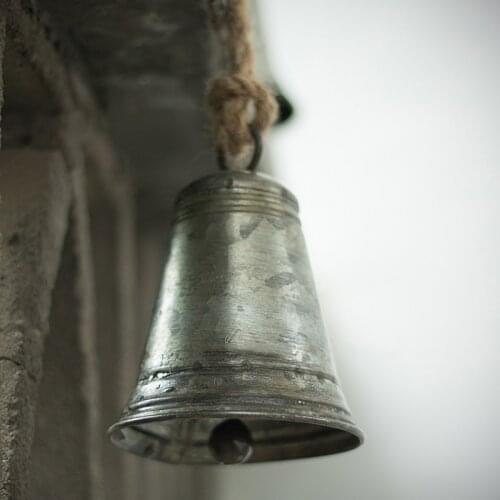 Vintage retro galvanized decorative zinc bell