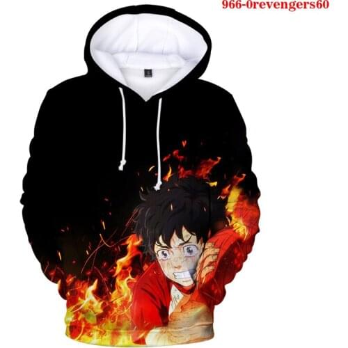 Aesthetic Plus Size Hoodies Unisex Mens Anime Tokyo Revengers 3d Printing Creative Round Neck Casual Long Top Pullover Hoodies
