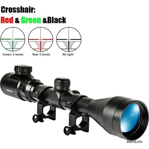 3-9X40EG Cross Sight Green Red Illuminated Tactical Optic Riflescope Hunting Rifle Scope Sniper Airsoft Guns Air