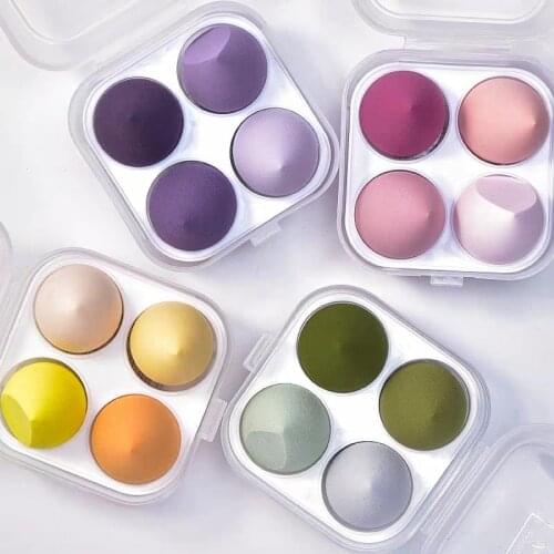 4pcs 8pcs 4pcs Makeup Blender Cosmetic Puff Makeup Sponge with Storage Box Foundation Powder Sponge Beauty Tools Women Make Up