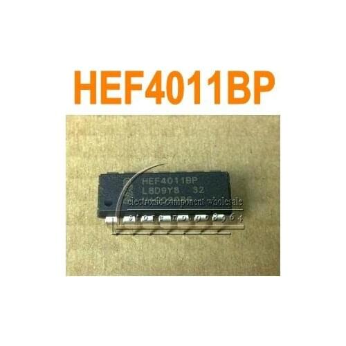 50pcs/lot HEF4011BP DIP-14 HEF4011 4011BP Quadruple 2-input NAND gate